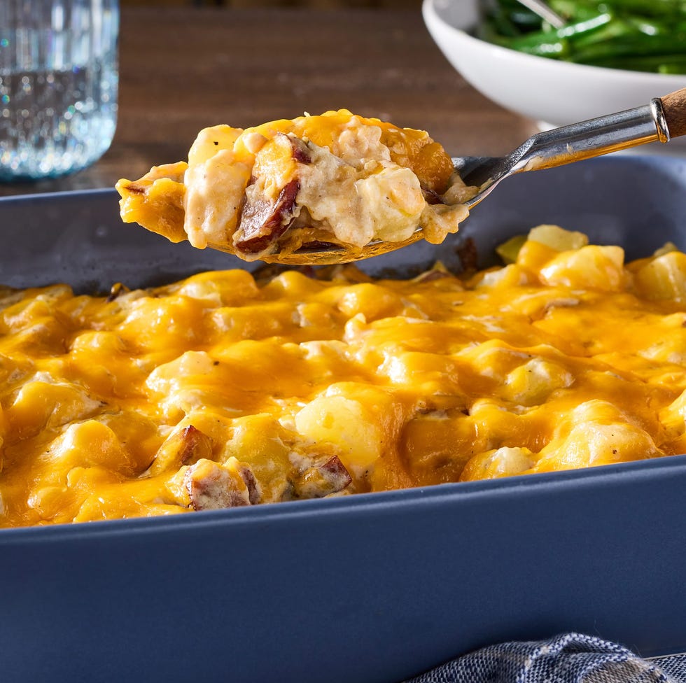 Cheesy Kielbasa and Potato Casserole